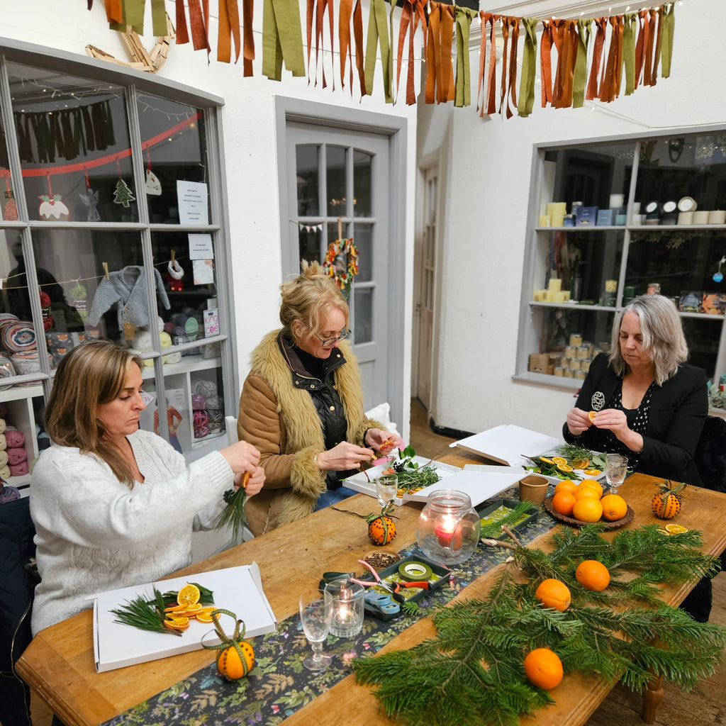 Festive wreaths and scented decorations