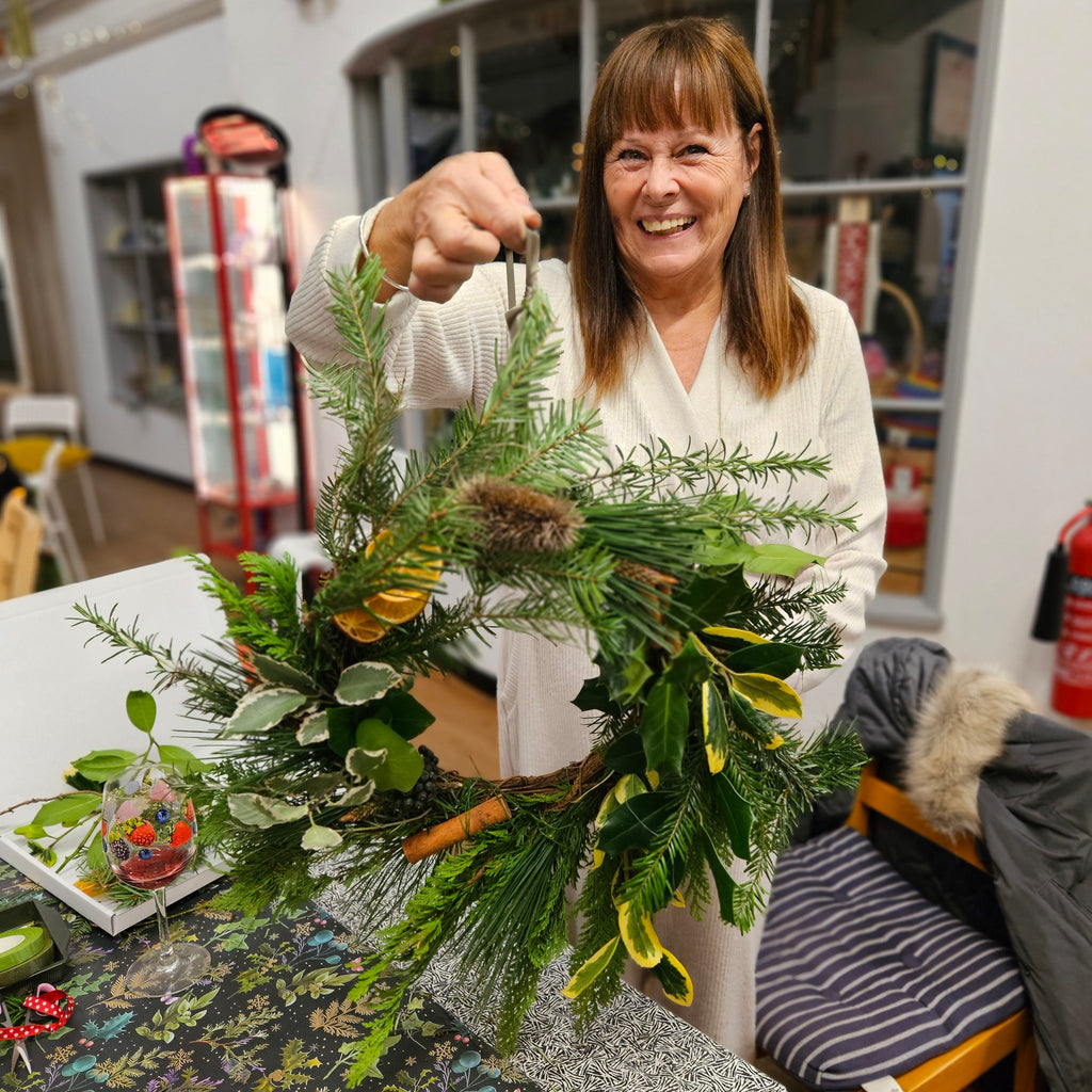 Festive wreaths and scented decorations