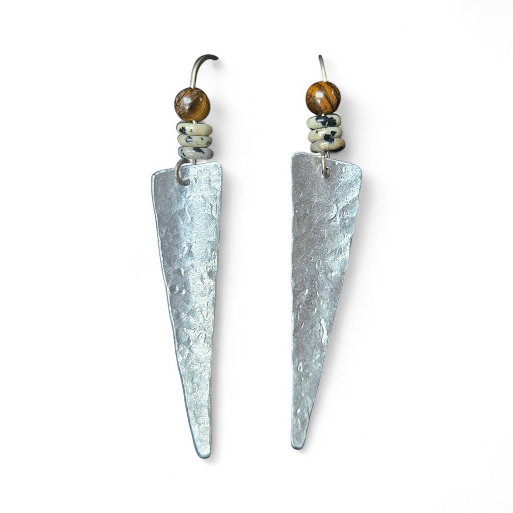 Shard textured metal dangles