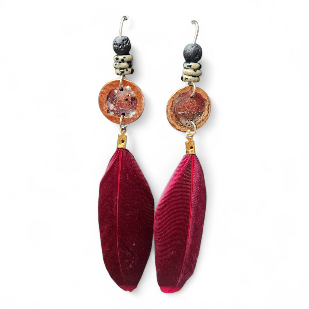 Mulberry feather earings