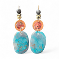 Turquoise Pebble form earings