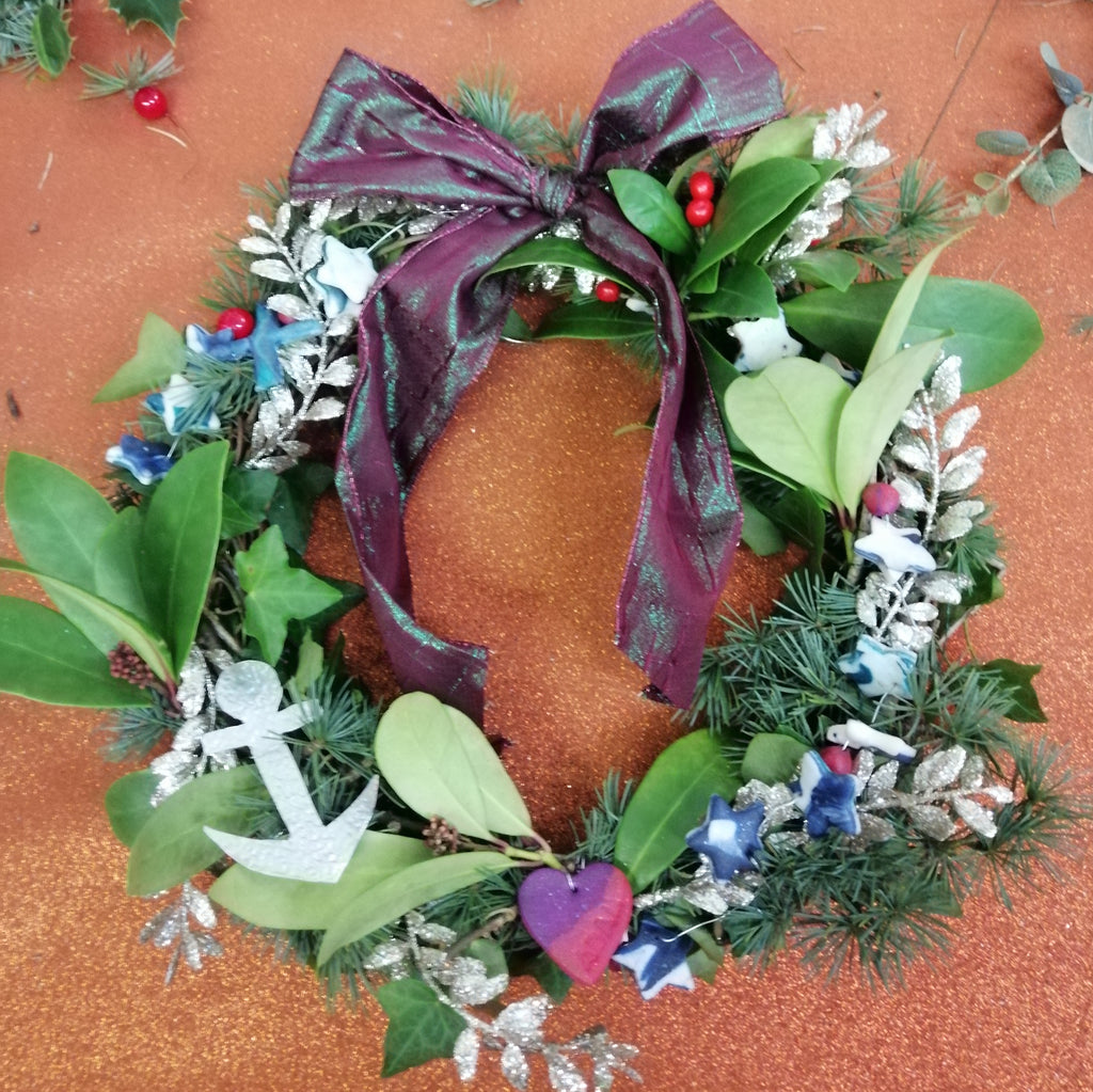 Festive wreaths and scented decorations