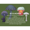 Loergann Studio Mystical Mushroom DIY craft kit featuring colourful illustrated fungi on a green background