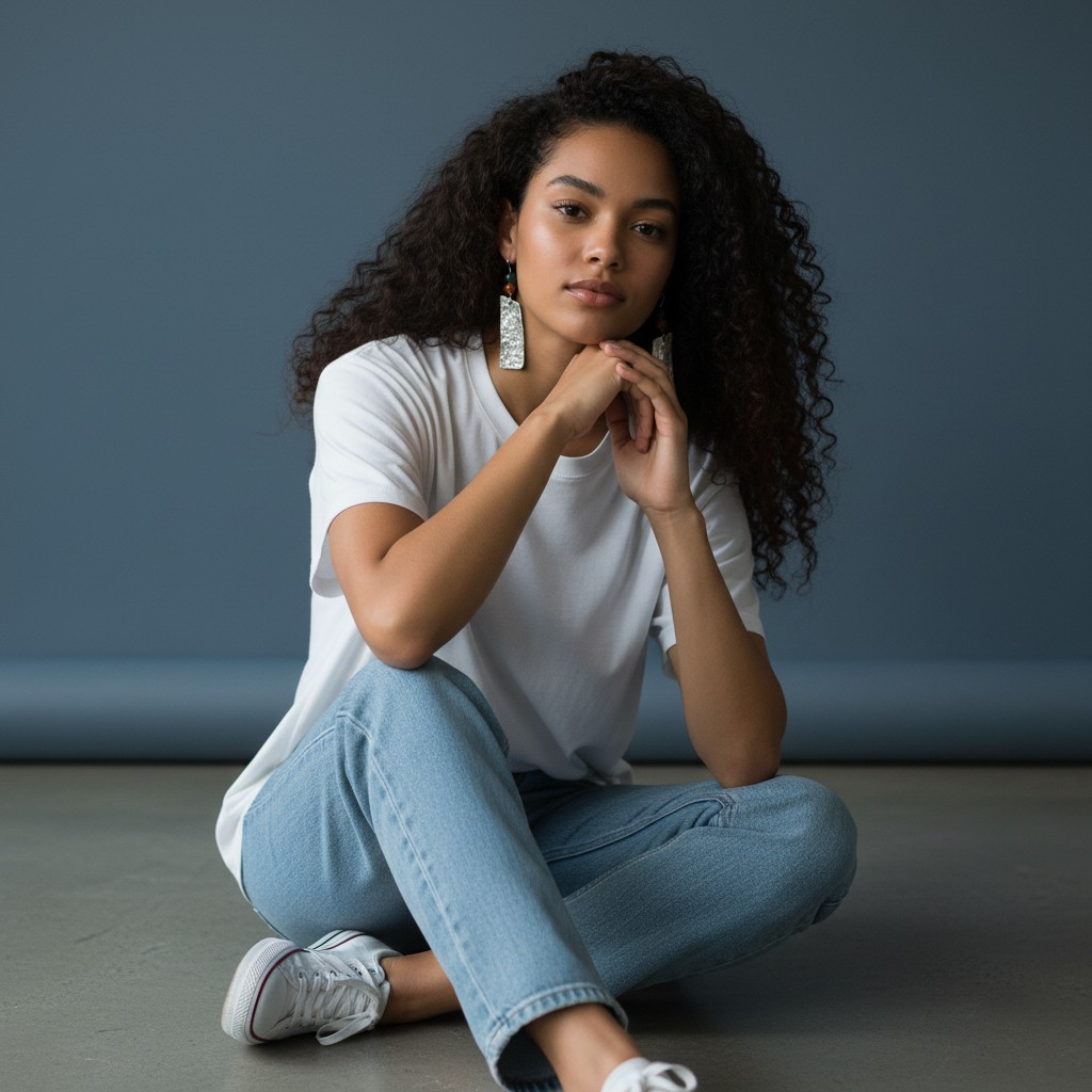 Textured metal earings