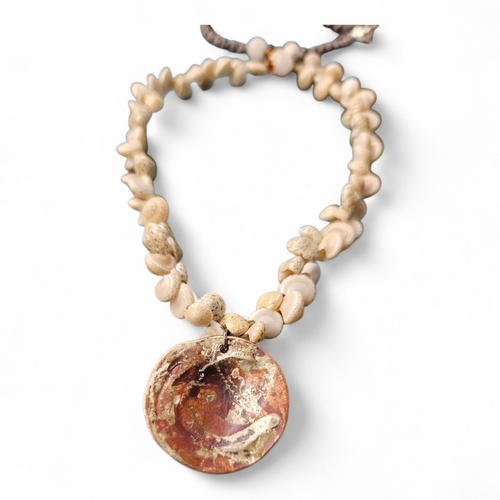 Ancient treasures copper disc pendant