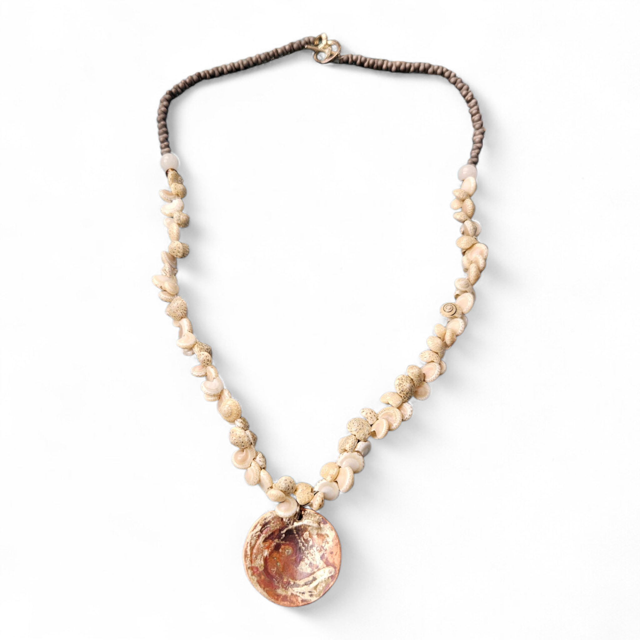 Ancient treasures copper disc pendant